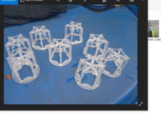 Кольцо пластиковые случайные пакуя 30mm завесы для башни адсорбера СО2